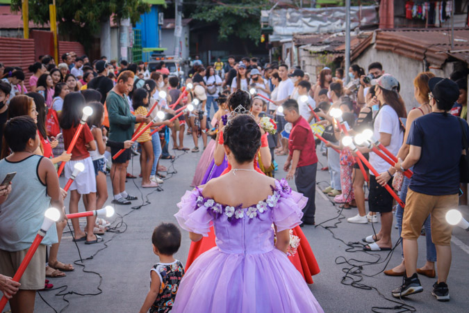 A parade line for Santacruzan